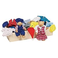 Goki Flexible Puppets Bears Benna & Bennoh with Wardrobe Doll