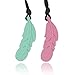 V-TOP Chew Necklace Oral Sensory Silicone Teething Pendant for Nursing Mom, ADHD Children and Autism & Oral Motor Special Needs Kids -BPA Free 2 Pack