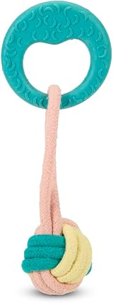 Petface Little Petface Rope Ball Dog Toy with Handle – Teething Interactive Toy view 2
