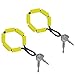 Chums Floating Key Chain / Ring for Boats, High Visibility Yellow (2 Pack)