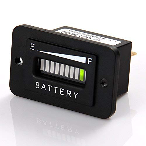 Runleader RL-BI003 48V Battery Fuel Gauge Indicator LED Battery Indicator Meter Gauge for Golf Cart, - //medicalbooks.filipinodoctors.org
