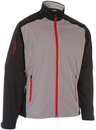 2016 PROQUIP Aquastorm PX1 Waterproof Lightweight Full Zip Mens Golf Jacket Black/Grey XXL
