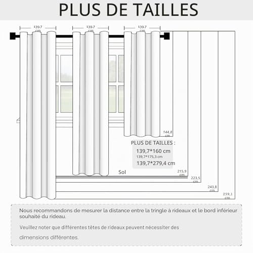 EMEMA Beige Blackout Curtain with Eyelets 140 x 225 cm Set of 2 Opaque Soft and Aesthetic Thermal Blackout Curtains for Living Room Modern Bedroom