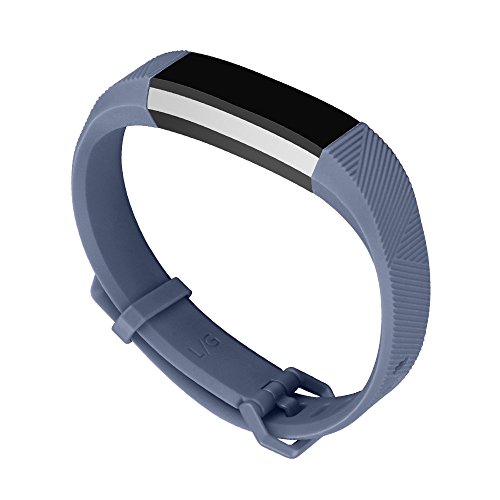 image for UMTELE Compatible with Fitbit Alta Bands, Soft Wristband with Metal Bu