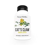 Cats Claw Bark Capsules - Herbal Plant Supplement - Extract For Hypoallergenic Support for Joint, Cardiovascular, Immune and Gastrointestinal Function - 100 Capsules - cGMP Certified