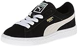 PUMA Suede Junior Sneaker (Little Kid/Big Kid) , Black/White, 13.5 M US Little Kid