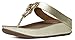 FitFlop Women's Superchain Leather Toe-Thong Sandals Flip Flop, Gold, 8 M US