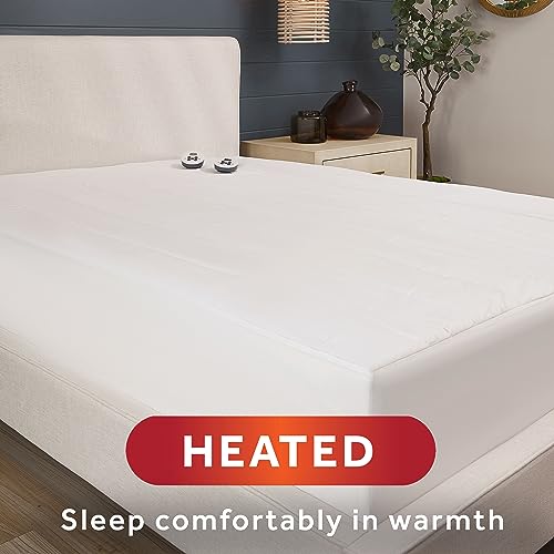 Sunbeam Restful Quilted Electric Heated Mattress Pad Queen Size, 60" X