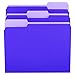 Universal UNV10505 Deluxe Colored Top 1/3-Cut Tabs Letter Size File Folders - Violet/Light Violet (100/Box)