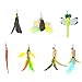 JTEEY Cat Toys Interactive,9 Packs Retractable Cat Toy Wand, Cat Feather Toy, Assorted Refills Teaser Exerciser Wand Toy Set,Fish Bird Butterfly Dragonfly Worm