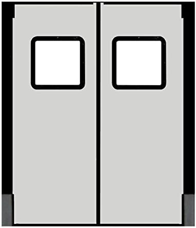 Chase Doors - 3696R25CGR - Swinging Door, 8 x 3 ft, Cloud Gray