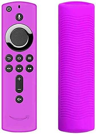 Onlyonehere Remote Control Silicone Case for Fire TV Stick 4K/Fire TV (3rd Generation)/Fire TV Cube Lightweight Non-Slip with Non-Slip Grip Luminous Anti-Lost Function Protective Case Purple