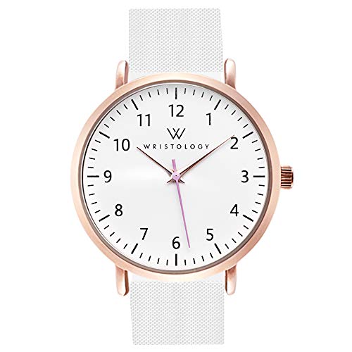 WRISTOLOGY-Olivia-Womens-Numbers-Watch-for-Nurses-Large-Face-Analog-Easy-to-Read-with-Second-Hand-Silicone-Band