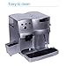 Homeleader Automatic Coffee Machine, Super Automatic Frothing for Latte, Macchiato, Cappuccino, Mocha Coffee and Espressp Drinks, Silver
