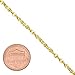 2.7mm 14k Yellow Gold Plated Twisted Singapore Choker Chain Necklace, 16 inches