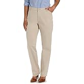 Lee Women's Effortless Wash & Wear Straight Leg Relaxed Fit Pants - 20 Short - Parchment
