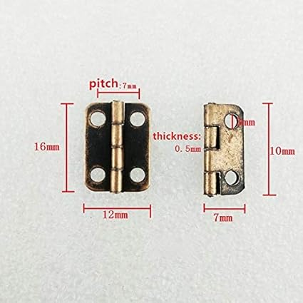 Big Deal Bulk Bronze Tone Metal Cabinet Door Luggage Mini Hinge 4