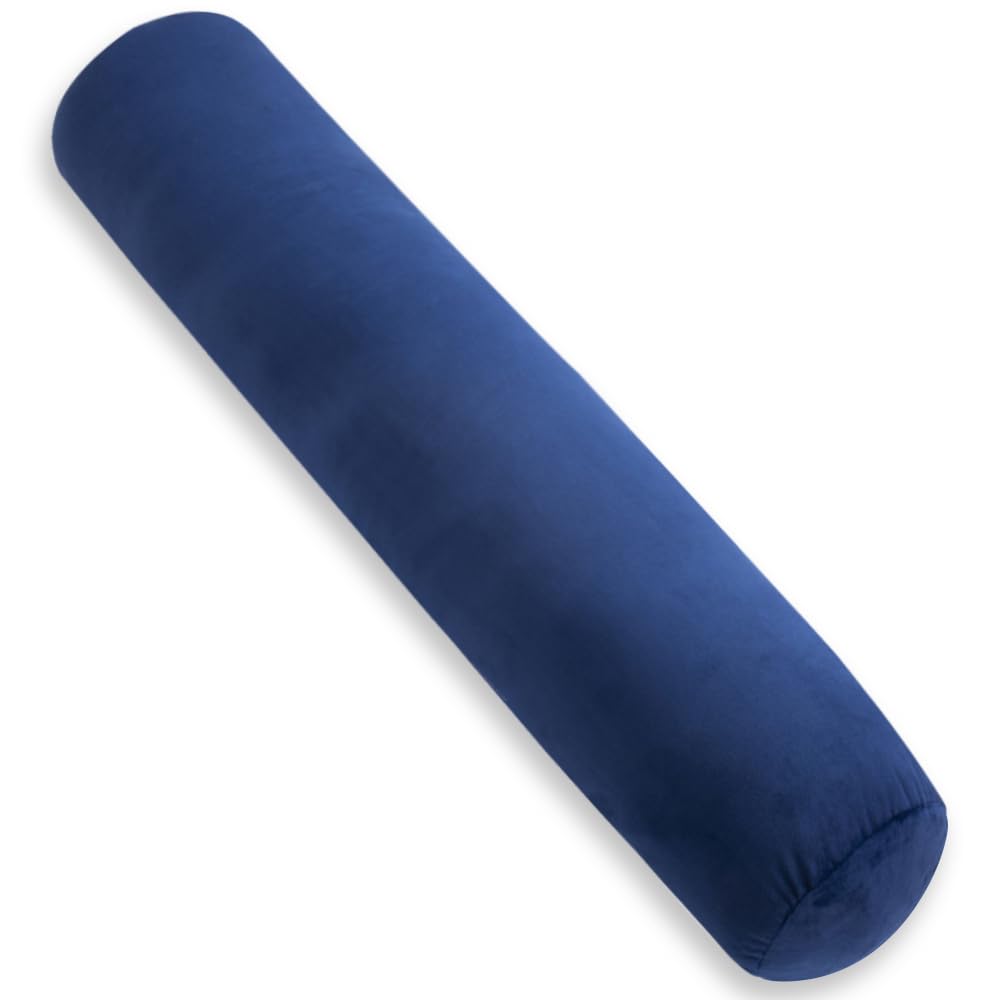 AS AWESLING Body Pillow for Adults, Full BodyPilllow for sleeping, Long Round Cervical Pillow, Bolster Pillow, Side Sleeper BodyPillow with Cover (BLUE, 120 x 20 CM)