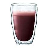 Bodum Pilatus 2-Piece 12-Ounce Double Wall Glass, Medium, Clear