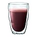Bodum Pilatus 2-Piece 12-Ounce Double Wall Glass, Medium, Clear