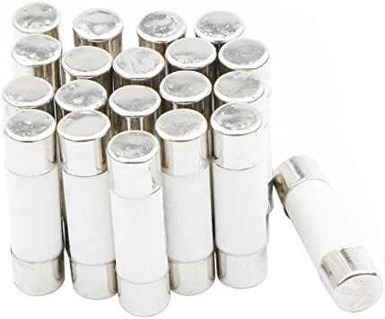 20pcs 500V 1A RT14 RT18 R015 Ceramic Tube Cylindrical Fuse Link 10mmx38mm