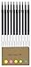 UMR-83 Refills for Gel Ink Ballpoint Pen, 0.38mm, Black Ink, 10-Pack, Sticky Notes Value Set