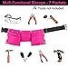 YITOOK Kids Tool Belt Adjustable Children's Carpentry Tool Candy Pouch Heavy Duty Child's Construction Tool Apron for Costumes Dress Up Role Play(Pink)