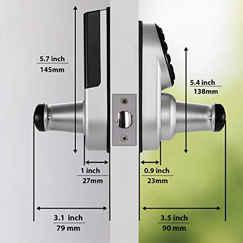 NGTeco Smart Door Lock, Biometric Fingerprint Door Lock with Bluetooth WiFi & Handle, Electronic Keypad Lock Security… - Image 2