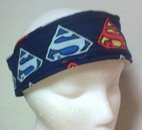 Superman Symbol Sweatband Headband Headwrap Headwear Workout Yoga Exercise Biker