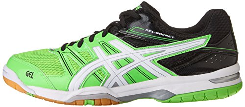 Asics Men�s GelRocket 7 Volleyball Shoe,Neon Green/White