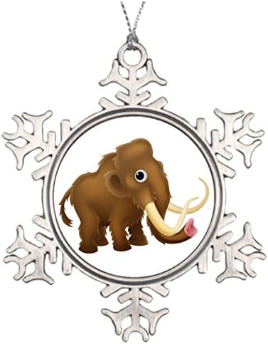 Xmas Trees Decorated Wooly Mammoth Cartoon Snowflake Ornaments Designs Mammoth