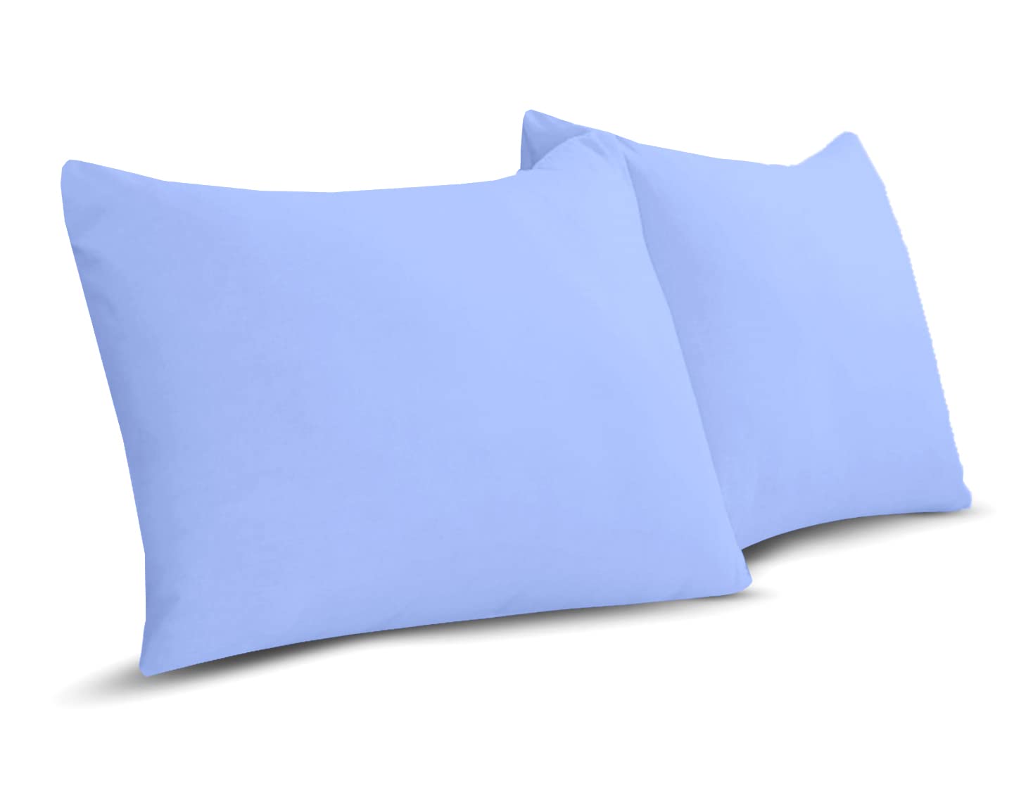 A ATH COLLECTION 100% Egyptian Cotton Pair OF Pillowcases 200 Thread Count Soft Pillow Cases 2 Pack (Blue)