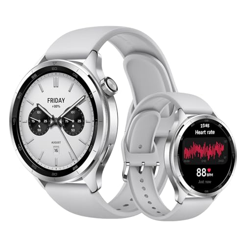 XIAOMI Watch S4, con corona rotante, ghiera Intercambiabile, schermo AMOLED da 36mm, fino a 15 giorni di autonomia, monitoraggio salute, HyperOS 2.0, 150+ modalità sportive, NFC, Android&iOS, Argento