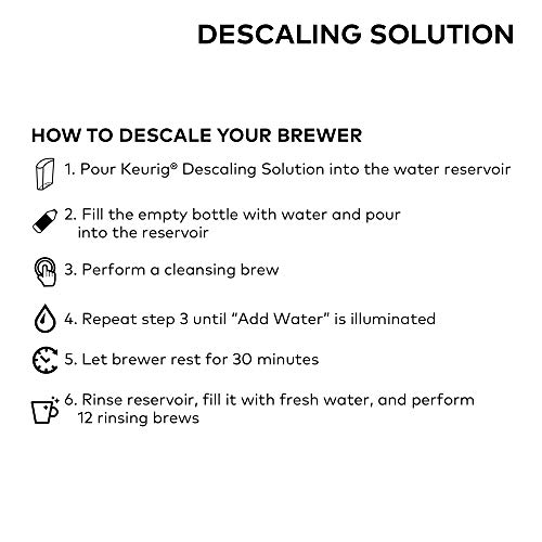 Keurig Care Kit Includes Descaling Solution & Water Filter Cartridges, Compatible Classic/1.0 & 2.0 K-Cup Pod Coffee Makers, 3 Count