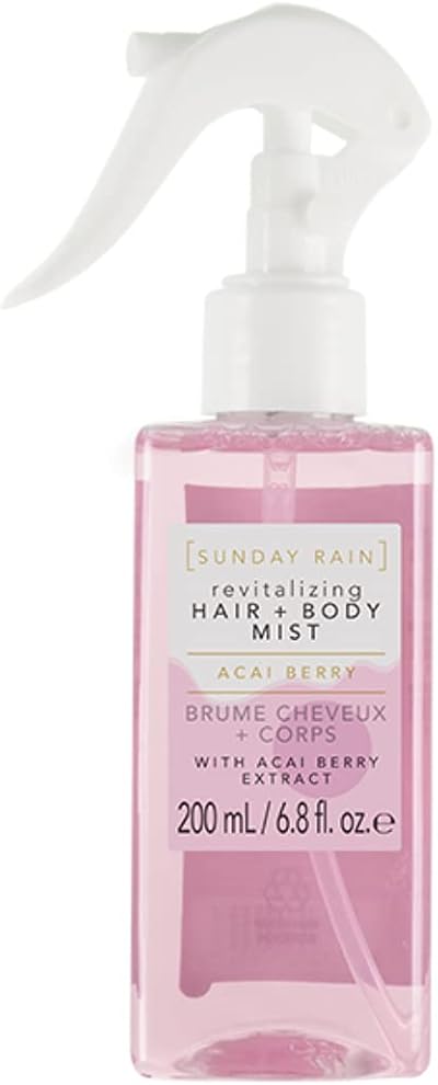 Sunday Rain Acai Berry Hair & Body Mist 200ml Vegan Cruelty Free