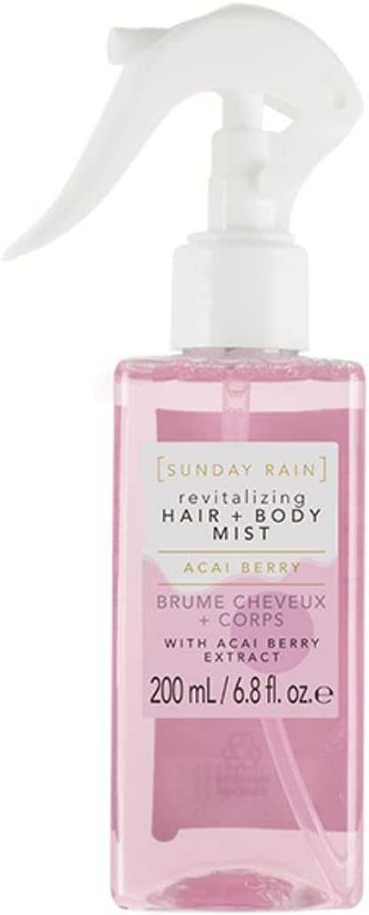 Sunday Rain Acai Berry Hair & Body Mist 200ml Vegan Cruelty Free