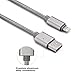 ZYD (TM) 6 Feet / 2 Meters Nylon Braided 8 Pin Lightning to USB Cable (3 Pack)