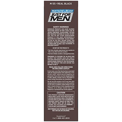 Just For Men Mustache & Beard Brush-In Color Gel, Real Black (Pack of 3, Packaging May Vary) - Thumbnail 4
