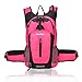 BONLEX Cycling Hydration Pack Biking Backpack 20L Multi-Function Riding Backpack with Insulation Compartment,3L Water Bladder Available,Lightweight Daypack Hiking Backpack (Pink)