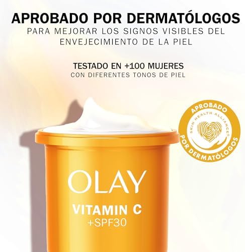 Creme hidratante facial de dia com vitamina C SPF 30 REFILL, com niacinamida. Cuidados de Pele Iluminadores: Ação Anti-Manchas Escuras, 50ml