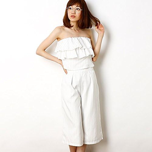 Amazon セシルマクビー Cecil Mcbee フリルベアストライプセットアップ 01ホワイト M ワンピース チュニック 通販