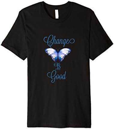 Mens Change Is Good Butterfly T-Shirt 2XL Black