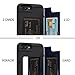TORU CX PRO Compatible with iPhone 8 Plus/iPhone 7 Plus Case - Protective Dual Layer Wallet with Hidden Card Holder + ID Card Slot Hard Cover & Mirror - Metal Slate