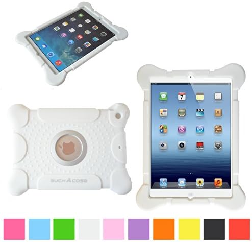 suchAcase Reader Series Kids Friendly Baby Safe Heavy Duty Soft Protective Case for Apple iPad Air (White)