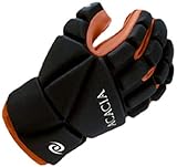 ACACIA Titan Broomball Gloves, Black/Orange, Small