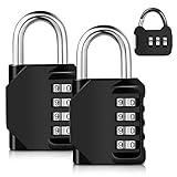 3-Pack 4-Digit Weatherproof Combination Padlocks, 2-Pack for School, Employee, Outdoor, Gym & Sports Locker, Cabinet & Storage with FREE Mini 1-pack, Resettable By Adoric