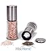 [FREE BONUS] Gourmet Brushed Stainless Steel Adjustable Ceramic Salt and Pepper Mill Grinder Set – Salt and Pepper Shakers Set - FREE High Grade Stainless Steel Oil and Vinegar Cruet Sprayer Set