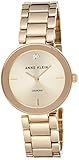 Anne Klein Women's AK/1362CHGB  Diamond Dial Gold-Tone Bracelet Watch