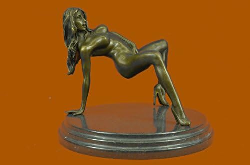 Nude Seductress Masturbating Bronze Sculpture Hot Cast Figurine Figure Home Deco