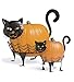 Plow & Hearth Pumpkin Holders Display Stand, Halloween Decoration (Cats)